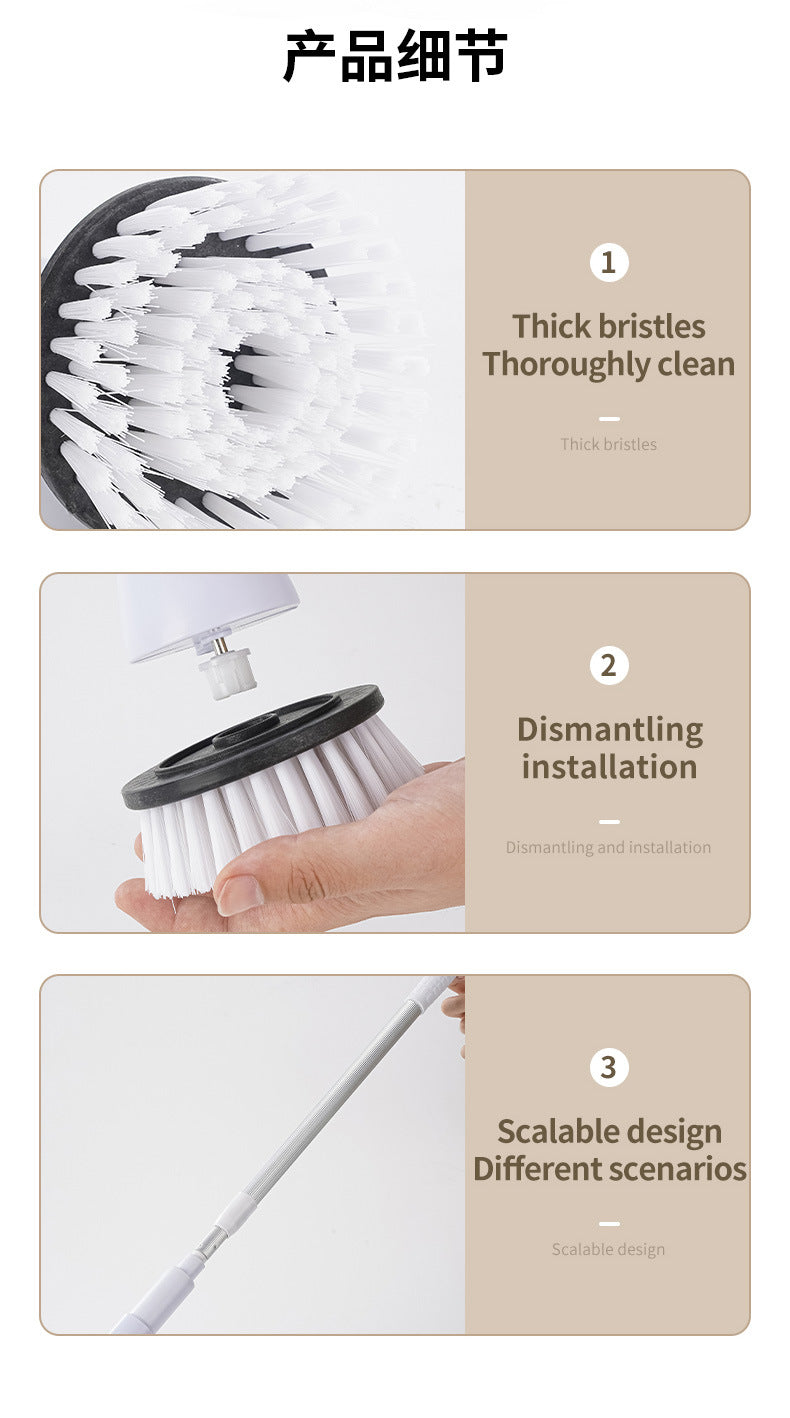 Xiaomi 2000 MA 6-in-1 Electric Cleaning Brush Cordless Electric Rotary Cleaning Brush Shower Cleaning Brush Kitchen Bathroom