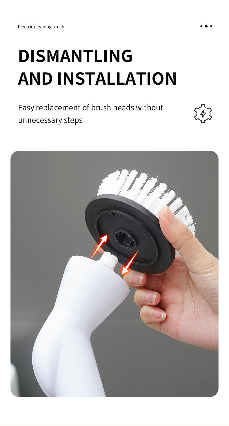 Xiaomi 2000 MA 6-in-1 Electric Cleaning Brush Cordless Electric Rotary Cleaning Brush Shower Cleaning Brush Kitchen Bathroom