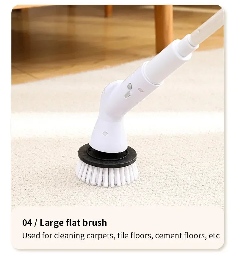 Xiaomi 2000 MA 6-in-1 Electric Cleaning Brush Cordless Electric Rotary Cleaning Brush Shower Cleaning Brush Kitchen Bathroom