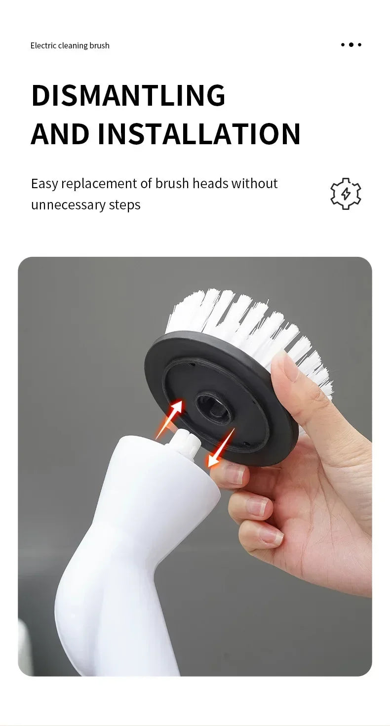 Xiaomi 2000 MA 6-in-1 Electric Cleaning Brush Cordless Electric Rotary Cleaning Brush Shower Cleaning Brush Kitchen Bathroom