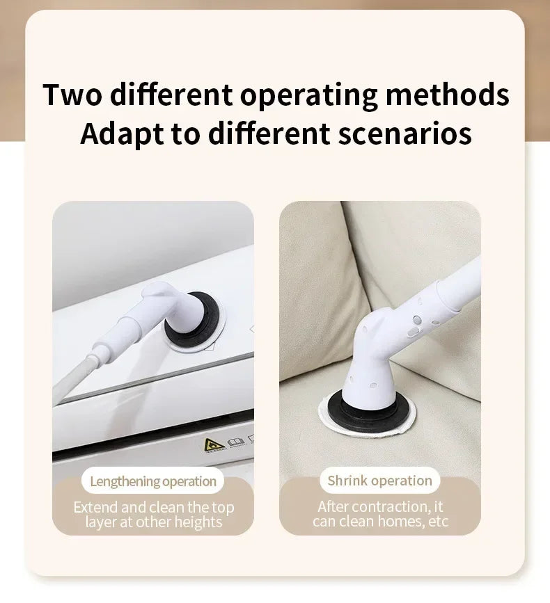 Xiaomi 2000 MA 6-in-1 Electric Cleaning Brush Cordless Electric Rotary Cleaning Brush Shower Cleaning Brush Kitchen Bathroom