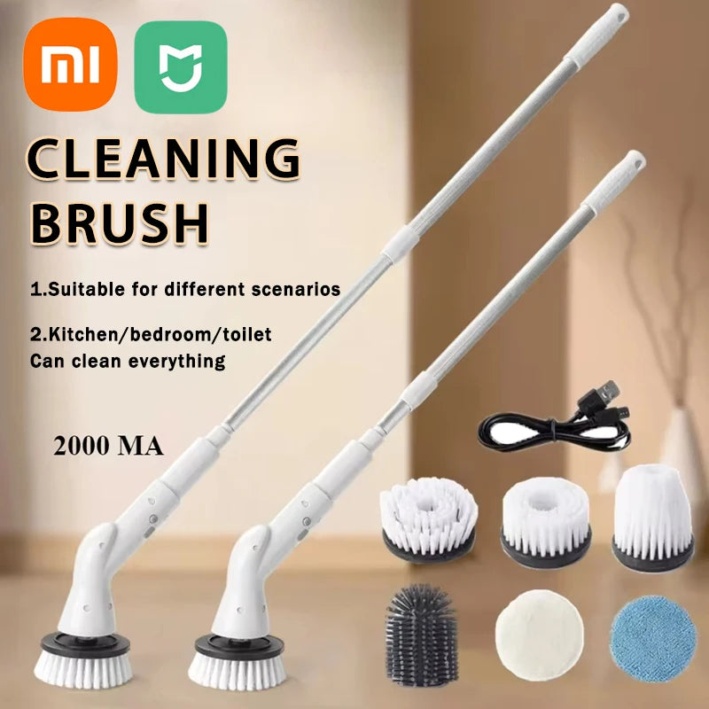 Xiaomi 2000 MA 6-in-1 Electric Cleaning Brush Cordless Electric Rotary Cleaning Brush Shower Cleaning Brush Kitchen Bathroom